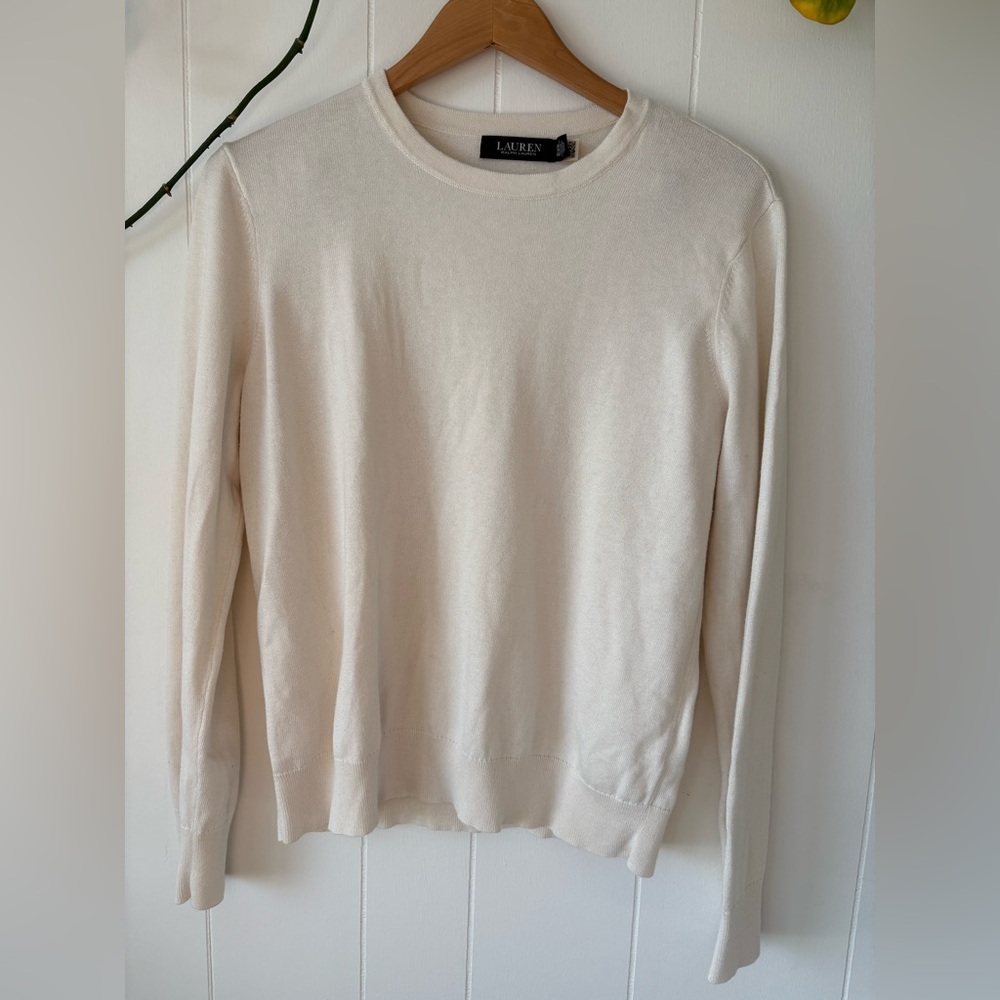 Lauren Ralph Lauren Cream Sweater | Size XL